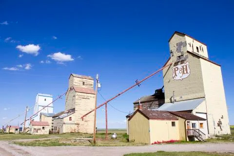 Prairie Grain Elevator Stockfoto's