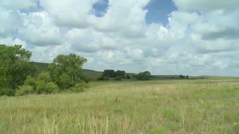 Prairie Hillside with nice clouds Time Lapse Stock Footage 137606447