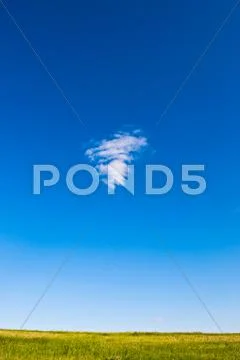 Prairie landscape and sky Stock Illustration