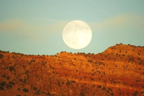 Prairie moon Foto stock