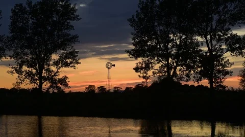Prairie Pond Sunset Number 3 Time Lapse Stock Footage 102466985