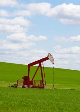 Prairie pump jack Stock Photos