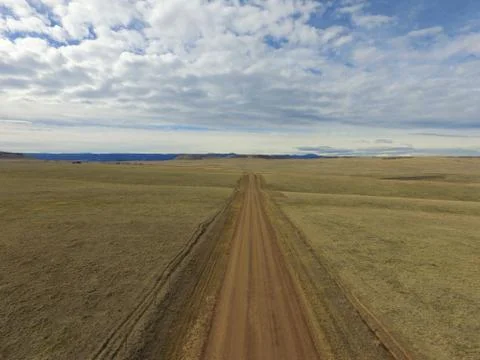 The Prairie Road 库存照片