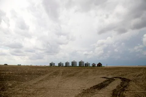 Prairie Storm Clouds Canada Stock Photos