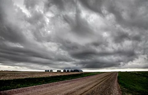 Prairie Storm Clouds Canada Stock Photos
