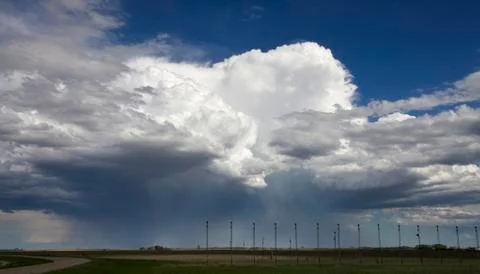 Prairie Storm Clouds Canada Stock-Fotos