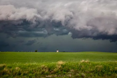 Prairie Storm Clouds Canada Stock Photos