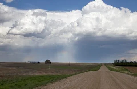 Prairie Storm Clouds Canada Stock Photos