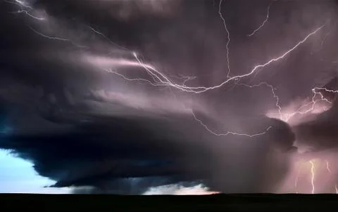 Prairie Storm Clouds Canada Stock Photos