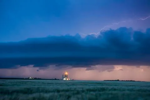 Prairie Storm Clouds Canada Stock Photos