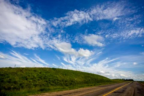 Prairie Storm Clouds Canada Stock Photos