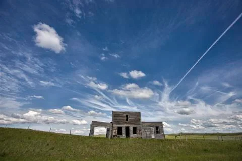 Prairie Storm Clouds Canada Stock Photos