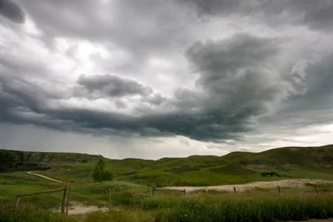 Prairie Storm Clouds Canada Stock Photos
