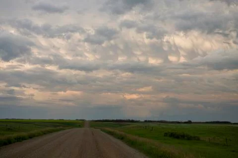 Prairie Storm Clouds Canada Stock Photos