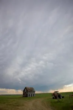 Prairie Storm Clouds Canada Stock Photos