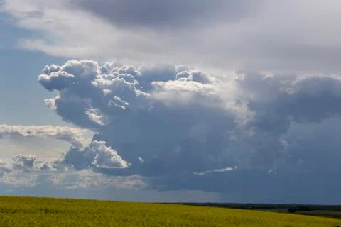 Prairie Storm Clouds Canada Stock Photos
