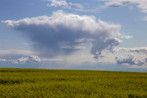 Prairie Storm Clouds Canada Stock Photos