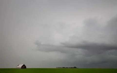 Prairie Storm Clouds Canada Stock-Fotos