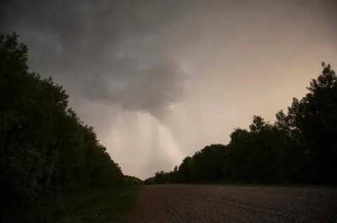 Prairie Storm Clouds Canada Stock Photos