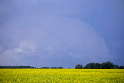 Prairie Storm Clouds Canada Stock Photos