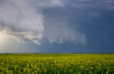 Prairie Storm Clouds Canada Stock Photos