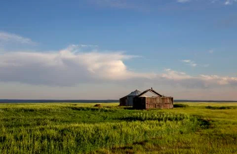 Prairie Storm Clouds Canada Stock Photos