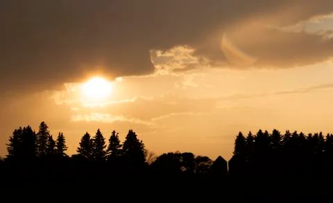Prairie Storm Clouds Canada Stock Photos