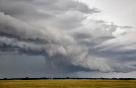 Prairie Storm Clouds Canada Stock Photos