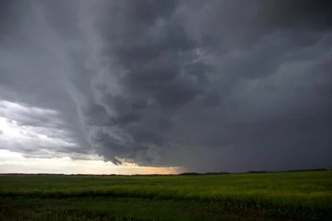 Prairie Storm Clouds Canada Stock Photos