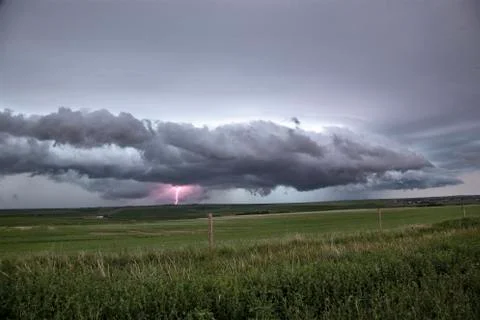 Prairie Storm Clouds Canada Stock Photos