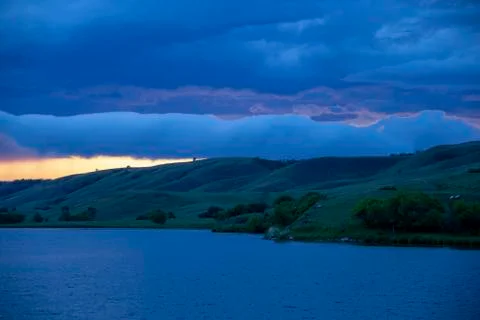 Prairie Storm Clouds Canada Stock Photos