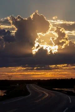 Prairie Storm Clouds Canada Stock Photos