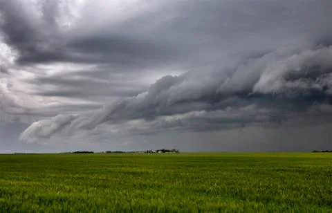 Prairie Storm Clouds Canada Stock Photos