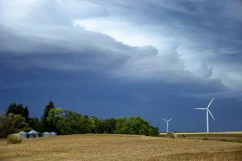 Prairie Storm Clouds Canada Stock Photos