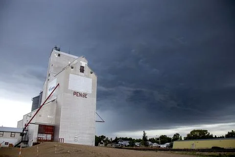 Prairie Storm Clouds Canada Stock Photos