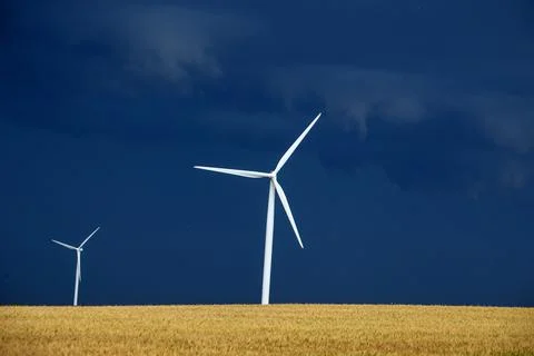 Prairie Storm Clouds Canada Stock Photos
