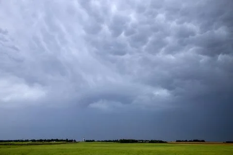 Prairie Storm Clouds Canada Stock Photos