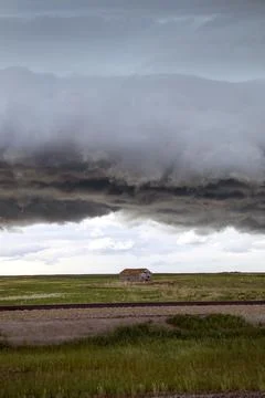 Prairie Storm Clouds Canada Stock Photos