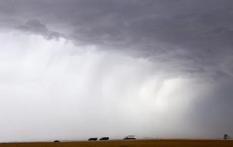 Prairie Storm Clouds Canada Stock Photos