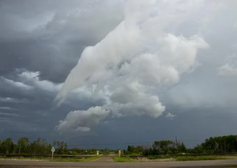 Prairie Storm Clouds Canada Stock Photos