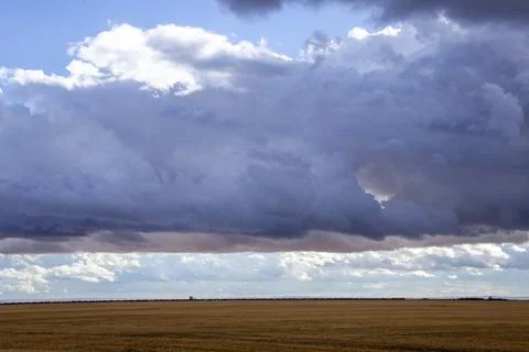 Prairie Storm Clouds Canada Stock Photos