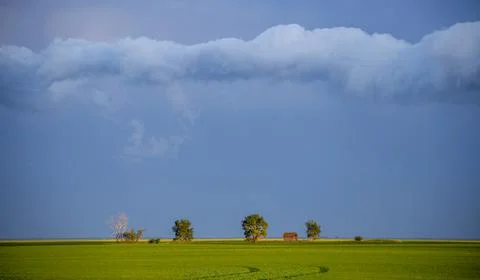 Prairie Storm Clouds Canada Stock Photos