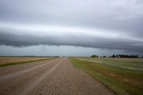 Prairie Storm Clouds Canada Stock Photos