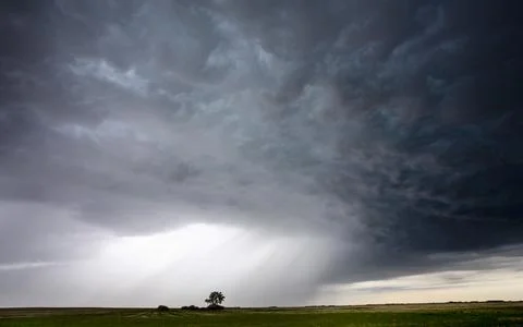 Prairie Storm Clouds Canada 写真素材