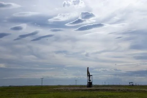 Prairie Storm Clouds Canada Stock Photos