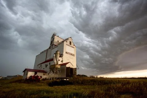 Prairie Storm Clouds Canada Stock Photos