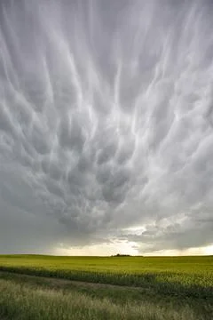Prairie Storm Clouds Canada Stock Photos