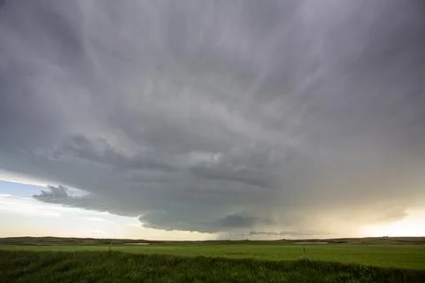 Prairie Storm Clouds Canada Stock-Fotos
