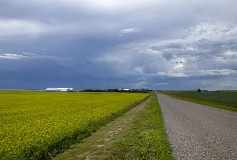 Prairie Storm Clouds Canada Stock-Fotos