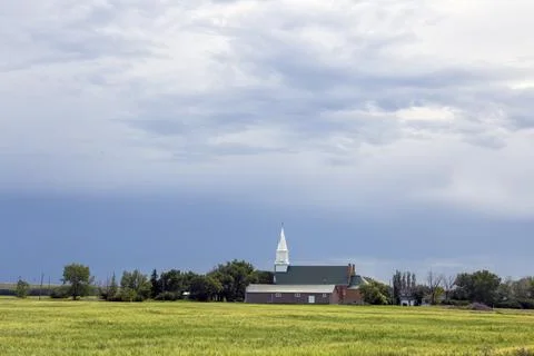 Prairie Storm Clouds Canada Stock Photos